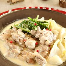 クリスマスにも！ワンパン【鶏肉とかぶのガーリッククリーム煮】