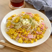 『バター醤油コーンうどん』大人も子供も大好きな味🌽