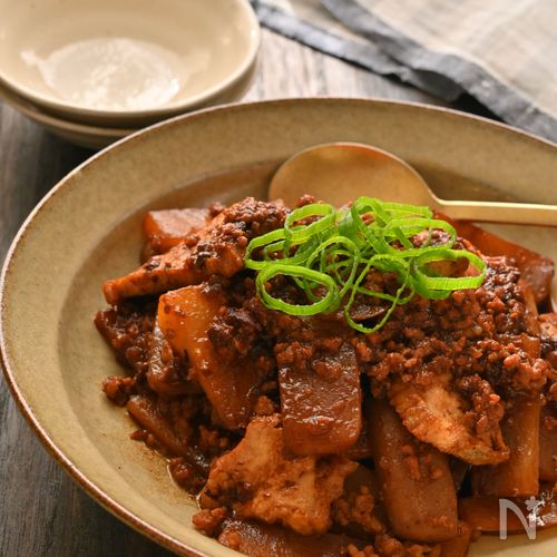 ご飯がすすむ!大根のと厚揚げの肉味噌炒め