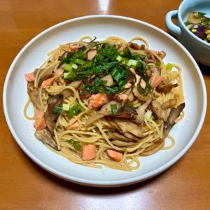 Nao★彡の作ってみた!投稿(【旨味でよだれが止まらない】サーモンときのこの和風パスタ)