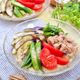 簡単に作れる！！暑い日の☆『夏野菜とツナのひんやりそうめん』
