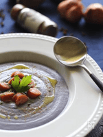 シャドークイーンの濃厚パープルポタージュ