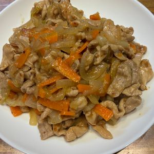 くだもの大好き🧡の作ってみた!投稿(食材２つ【豚こま肉のスタミナ焼き】ご飯が進む簡単メイン)