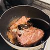 10分で完成！肉味噌とキャベツの3色丼の工程1