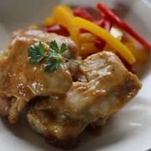 鶏胸肉の塩麹づけ、ごま味噌味