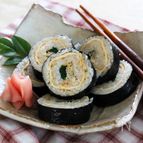青菜とあさりの信田海苔巻き