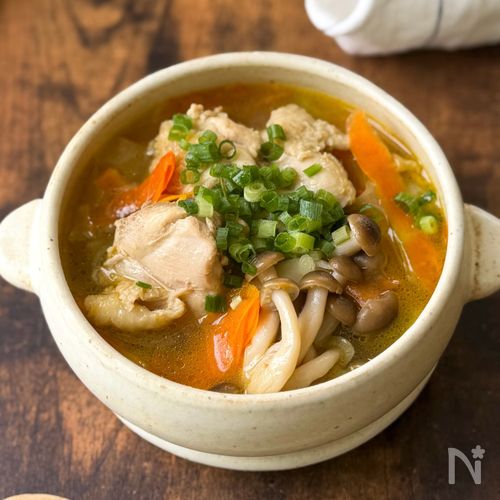 おかずスープ!【鶏ももとキャベツの柚子胡椒スープ】