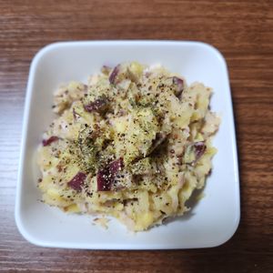 とももの作ってみた!投稿(レンジで6分！【さつまいものデリ風ツナマヨサラダ】)