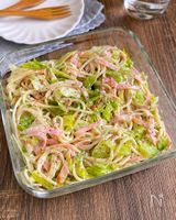 レンジでチンして和えるだけ!「レタスとハムのスパサラ」