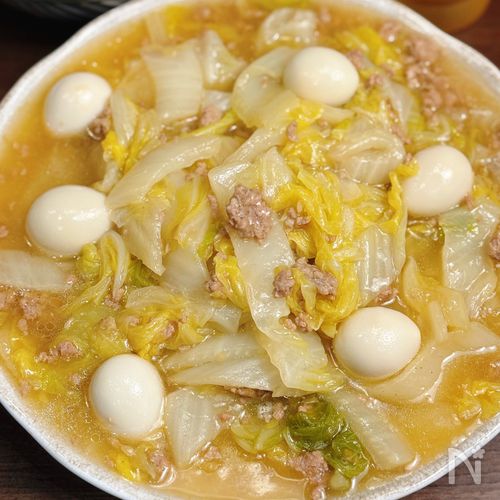 【豚そぼろと白菜のうま煮】白菜とろとろ♡寒い日にうれしい♪