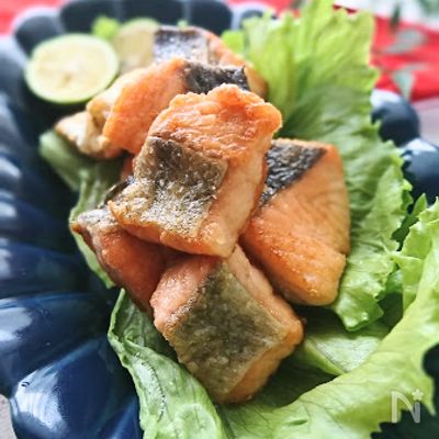 お弁当にも!子供が喜ぶ♪鮭のカリカリ焼き