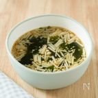 【わかめとえのきの中華スープ】５分で完成♪