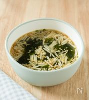 【わかめとえのきの中華スープ】５分で完成♪