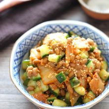 【きゅうりとキムチと納豆のおつまみ】簡単でめっちゃ美味しい♪