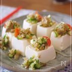 ほてりを冷ますきゅうりと榨菜の冷ややっこ
