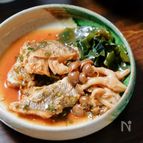 味玉を食べた後に！たらの薬味味玉漬け汁煮