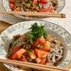 おかかわさびトマト納豆ぶっかけ蕎麦