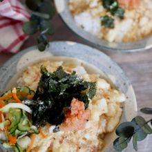 『明太とろろご飯』たたいて揉んでできあがり！