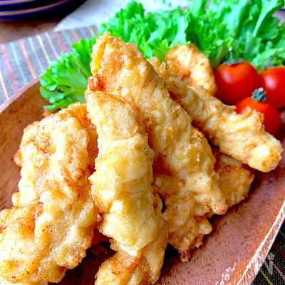 漬込不要の魔法の粉で〝さっくりふんわり鶏むねスティック〟