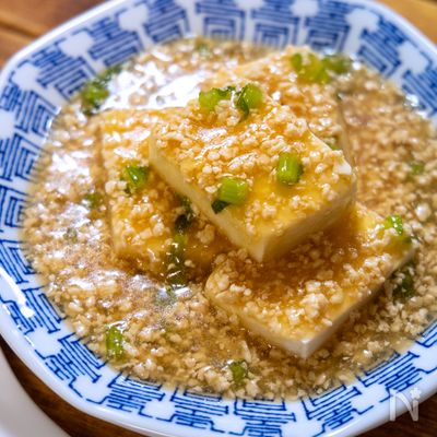 15分でできる★豆腐のしょうが鶏そぼろあんかけ