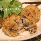 《揚げない、衣いらない》里芋と牛肉の和風コロッケ