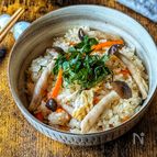 パサつかない！【ごま油仕立ての炊き込みご飯】