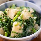 春菊のおいしい食べ方1位🤩春菊とお餅の山椒味噌和え😋