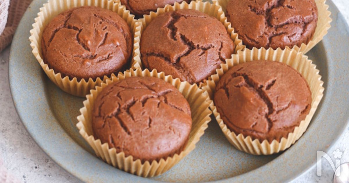 米粉・豆腐で作る♪チョコマフィン【砂糖不使用】