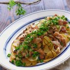 豚こまとじゃがいもの塩昆布レモンマヨ炒め