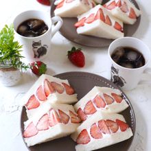 濃厚チーズクリームのいちごサンド【カフェ風・おうちカフェ】