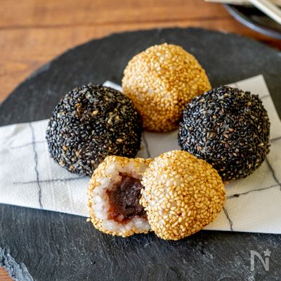 【ご飯で作る！】ごま団子