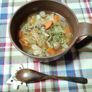 M＊Pの作ってみた!投稿(煮るだけ簡単！だし＆ケチャップで作る♡和風ミネストローネ)