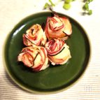 【こどもと作ろう！】春巻きの皮で作る　お花のアップルパイ