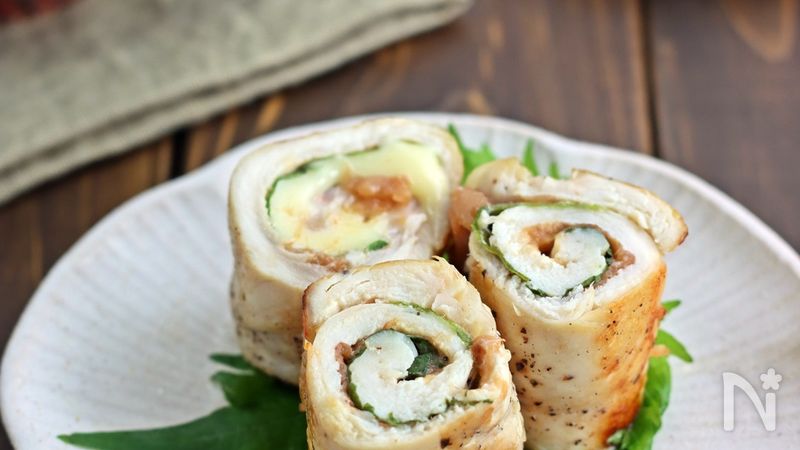 おつまみ お弁当 鶏ささみの梅しそチーズ焼き By くつろぎの食卓 レシピサイト Nadia ナディア プロの料理家のおいしいレシピ