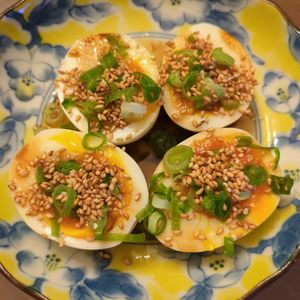 たりおの作ってみた!投稿(ゆで卵を絶品つまみに！ゆで卵の中華和え)