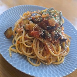 まあむの作ってみた!投稿(夏の誘惑【フレッシュトマトとなすのツナパスタ】)