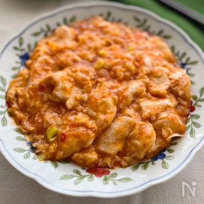 ごはんがすすむ！鶏むね肉のチリソース煮込み『鶏チリ』