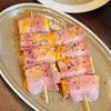 【はんぺんチーズのベーコン巻き串焼き】ふわふわ食感♡