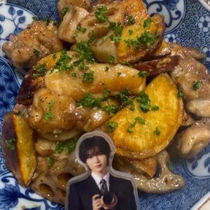 それぞれの作ってみた!投稿(【さつまいも鶏れんこんバター醤油ソテー】シャキほく秋おかず♡)
