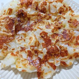 1322383の作ってみた!投稿(新玉ねぎのもちもちチーズチヂミ【#子供も喜ぶ #食材ひとつ】)