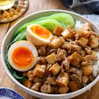 【お手軽食材で！】豚こまと厚揚げのお手軽ルーローハン