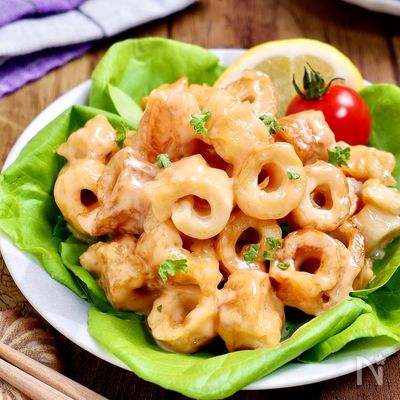 絶品節約副菜☆『エビマヨ風ちくわ』食材ひとつで作れる♪