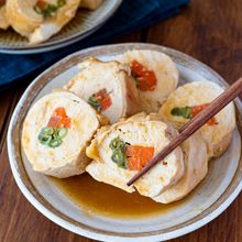 レンジにおまかせ♪鶏むね肉でロールチキン