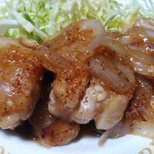 rapanの作ってみた!投稿(とろとろはちみつ玉ねぎ甘～い🤩照り焼きチキン💖)