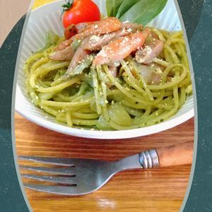 チョロリスの作ってみた!投稿(ジェノベーゼパスタ)