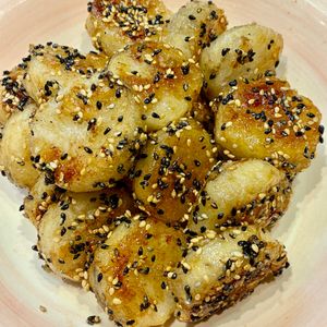 くだもの大好き🧡の作ってみた!投稿(味見でなくなる！長芋のはちみつ胡麻照り焼き♩やみつきおつまみ)