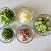 冷や汁風さば缶豆腐そうめんの工程1