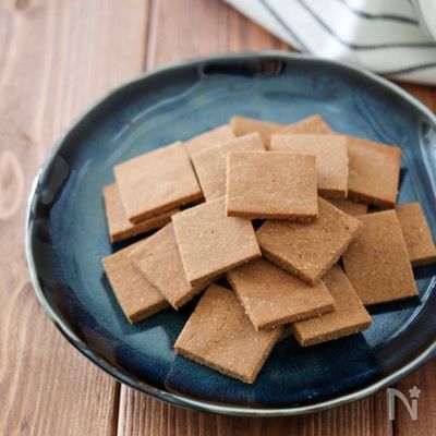 材料2つ!簡単あんこきな粉クッキー♪【油・卵・小麦粉不使用】