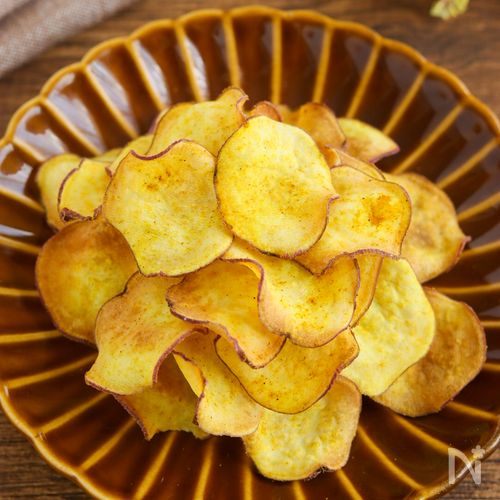 揚げずにヘルシー♪さつまいもチップス