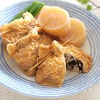 ひじきの煮物でジューシーな油揚げの煮物